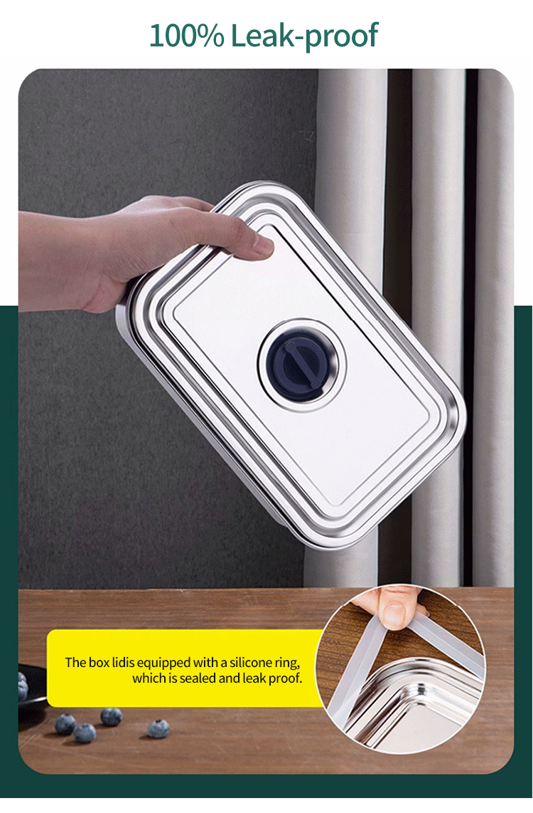 不锈钢保鲜盒完全防漏