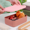 BJ-245 硅胶便当盒 可重复使用 3 隔层硅胶便当盒带盖午餐盒 