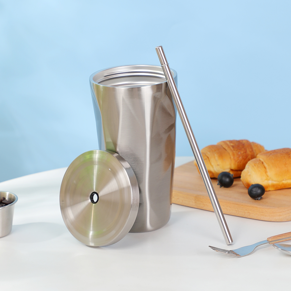 BJ-198 17oz 不锈钢双层保温杯带盖吸管