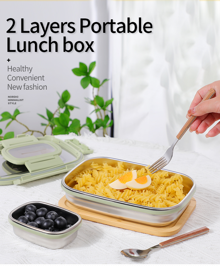 2层便携式饭盒
