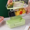BJ-943 透气盖可拆卸分隔不锈钢饭盒