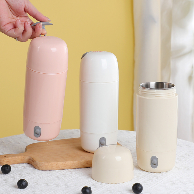 BJ-728 便携式开水器 10 盎司旅行电热水壶不锈钢杯