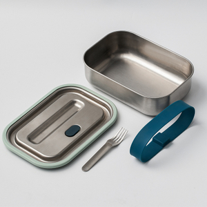 BJ-748 长方形带餐具容器防漏不锈钢饭盒