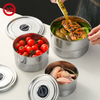 BJ-649 圆形容器防漏保鲜304不锈钢盒
