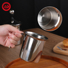 BJ-604 304 不锈钢 12 盎司起泡罐手动奶泡杯 