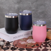 BJ-881 鸡蛋设计保温咖啡杯 12 盎司旅行咖啡杯带翻盖不锈钢瓶