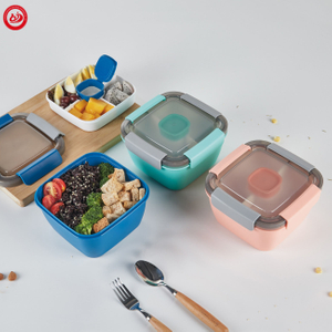 不含 BPA 方形透明塑料食品容器午餐盒