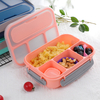 BJ-741 1300ml BPA 4 格儿童含餐具塑料午餐盒