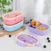 BJ-758 不含 BPA 儿童便当盒塑料食品容器塑料便携式午餐盒餐具套装