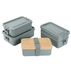 BJ-401 1-2层带夹锁便当不锈钢饭盒