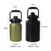BJ-359 半加仑水瓶 48 小时冷不含 BPA 防漏不锈钢运动水瓶带手柄