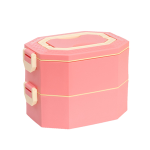 304不锈钢八角饭盒保温多层食物储存容器带餐具