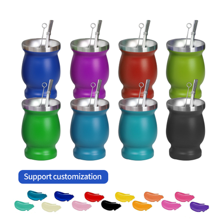 BJ-724 Yerba Mate 杯和 Bombilla 套装包括一个 Yerba Mate 杯和两个 Bombilla Mate（吸管）和刷子