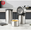 BJ-645 气密食品储存容器，带透明密封盖 304 不锈钢罐