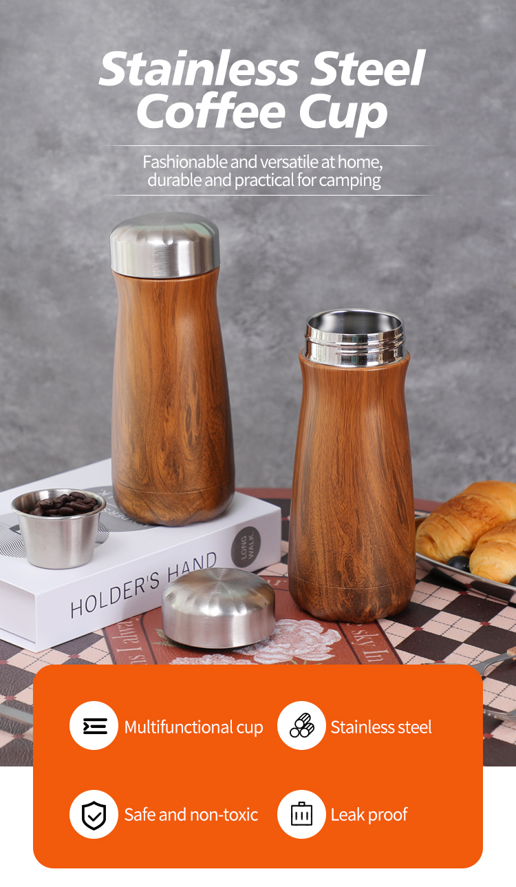 带盖木质涂层玻璃杯